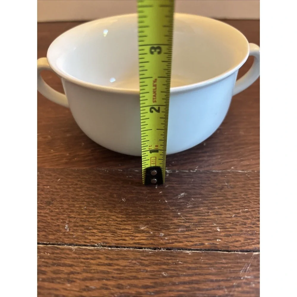 1- Williams Sonoma Soup bowl Essential White 2 Double Handle‎ Small Casserole